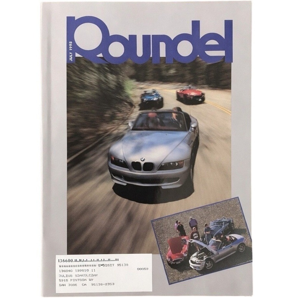 Roundel Magazine BMW Car Club of America July 1998 Vol. 29(7) M Roadster M3 320d